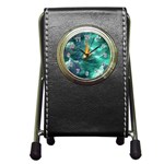 Seascape Boat Sailing Pen Holder Desk Clock Front