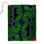 Authentic Aboriginal Art - After The Rain Drawstring Pouch (5XL) Back