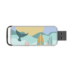 Beach Sea Surfboards Water Sand Drawing  Boho Bohemian Nature Portable Usb Flash (one Side)
