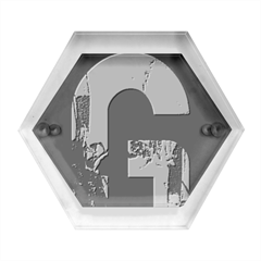 Abstract, Dark Background, Black, Typography,g Hexagon Wood Jewelry Box