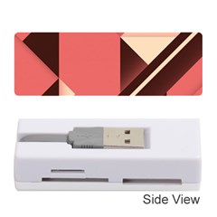 Retro Abstract Background, Brown-pink Geometric Background Memory Card Reader (stick)
