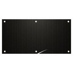 S Black Fingerprint, Black, Edge Banner And Sign 6  X 3 