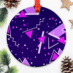 Triangles, Triangle, Colorful Round Ornament (two Sides)