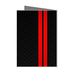 Abstract Black & Red, Backgrounds, Lines Mini Greeting Cards (pkg Of 8)