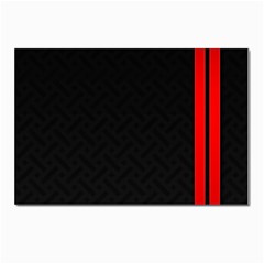 Abstract Black & Red, Backgrounds, Lines Postcards 5  X 7  (pkg Of 10) by nateshop