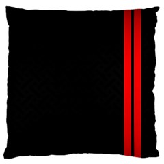 Abstract Black & Red, Backgrounds, Lines Standard Premium Plush Fleece Cushion Case (one Side)
