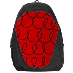 Red Background Wallpaper Backpack Bag by Cemarart