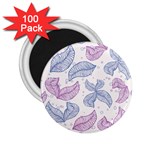 Leaves Line Art Background 2.25  Magnets (100 pack)  Front