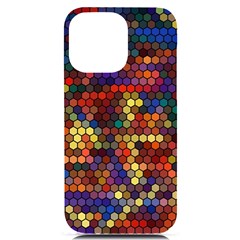 Hexagon Honeycomb Pattern Iphone 14 Pro Max Black Uv Print Case