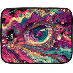 Human Eye Pattern Fleece Blanket (mini)