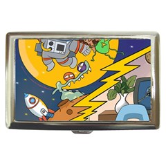 Astronaut Moon Monsters Spaceship Universe Space Cosmos Cigarette Money Case