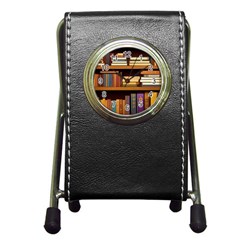 Book Nook Books Bookshelves Comfortable Cozy Literature Library Study Reading Room Fiction Entertain Pen Holder Desk Clock