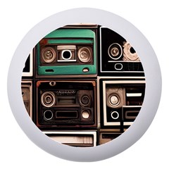 Retro Electronics Old Antiques Texture Wallpaper Vintage Cassette Tapes Retrospective Dento Box With Mirror