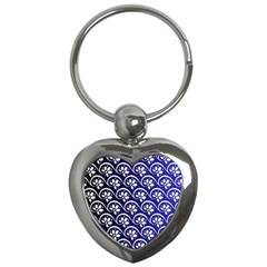 Pattern Floral Flowers Leaves Botanical Key Chain (heart) by Maspions
