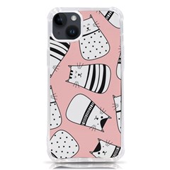 Cute Cats Cartoon Seamless-pattern Iphone 14 Plus Tpu Uv Print Case