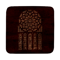 Chartres Cathedral Notre Dame De Paris Stained Glass Square Wood Guitar Pick Holder Case And Picks Set