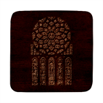 Chartres Cathedral Notre Dame De Paris Stained Glass Square Wood Guitar Pick Holder Case And Picks Set Front