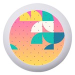 Abstract Geometric Bauhaus Polka Dots Retro Memphis Art Dento Box with Mirror Front