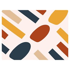 Boho Bohemian Style Design Minimalist Aesthetic Pattern Art Shapes Lines Two Sides Premium Plush Fleece Blanket (baby Size)
