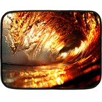 Wave Art Mood Water Sea Beach Fleece Blanket (Mini) 35 x27  Blanket
