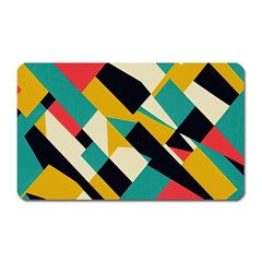 Geometric Pattern Retro Colorful Abstract Magnet (rectangular)