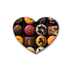 Chocolate Candy Candy Box Gift Cashier Decoration Chocolatier Art Handmade Food Cooking Rubber Coaster (heart)