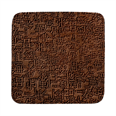 Chinese Hieroglyphs Patterns, Chinese Ornaments, Red Chinese Square Wood Guitar Pick Holder Case And Picks Set