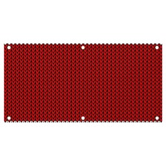 Christmas Pattern, Fabric Texture, Knitted Red Background Banner And Sign 4  X 2 