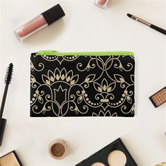 Decorative Ornament Texture, Retro Floral Texture, Vintage Texture, Gray Cosmetic Bag (xs)