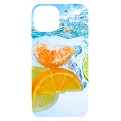 Fruits, Fruit, Lemon, Lime, Mandarin, Water, Orange Iphone 14 Black Uv Print Case by nateshop