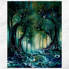 Trees Forest Mystical Forest Background Landscape Nature Canvas 11  X 14 