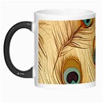 Vintage Peacock Feather Peacock Feather Pattern Background Nature Bird Nature Morph Mug Left