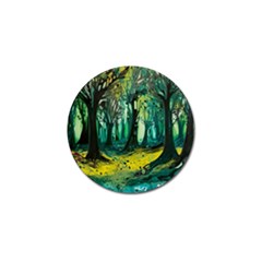 Trees Forest Mystical Forest Nature Junk Journal Landscape Nature Golf Ball Marker