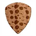 Poppies Flowers Red Seamless Pattern Guitar Shape Wood Guitar Pick Holder Case And Picks Set Pick