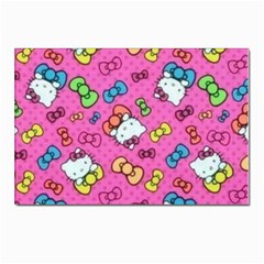 Hello Kitty, Cute, Pattern Postcard 4 x 6  (pkg Of 10)