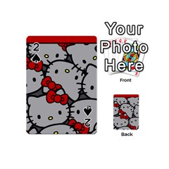 Hello Kitty, Pattern, Red Playing Cards 54 Designs (mini)