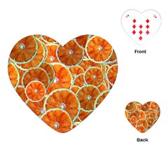 Oranges Patterns Tropical Fruits, Citrus Fruits Playing Cards Single Design (heart)
