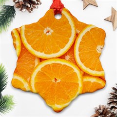 Oranges Textures, Close-up, Tropical Fruits, Citrus Fruits, Fruits Snowflake Ornament (two Sides)