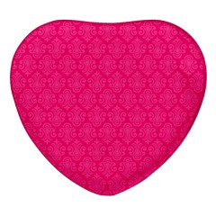 Pink Pattern, Abstract, Background, Bright, Desenho Heart Glass Fridge Magnet (4 Pack)