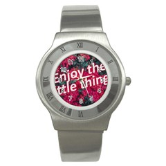 Indulge In Life s Small Pleasures  Stainless Steel Watch by dflcprintsclothing
