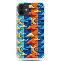 Clouds Stars Sky Moon Day And Night Background Wallpaper Iphone 12/12 Pro Tpu Uv Print Case