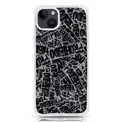 Rebel Life: Typography Black And White Pattern Iphone 14 Plus Tpu Uv Print Case