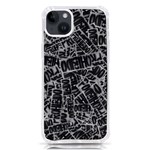 Rebel Life: Typography Black and White Pattern iPhone 14 Plus TPU UV Print Case Front