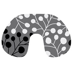 Abstract Nature Black White Travel Neck Pillow