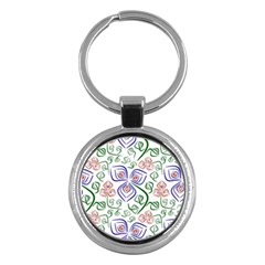 Bloom Nature Plant Pattern Key Chain (round) by Maspions