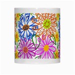 Bloom Flora Pattern Printing White Mug Center
