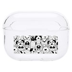 Seamless Pattern With Black White Doodle Dogs Hard PC AirPods Pro Case Front