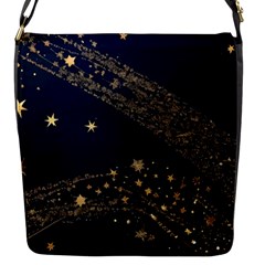 Starsstar Glitter Flap Closure Messenger Bag (s) by Maspions