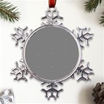 Abstract Diagonal Stripe Pattern Seamless Metal Large Snowflake Ornament Front