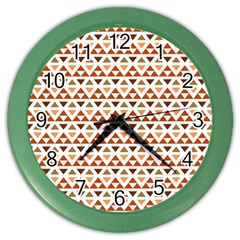 Geometric Tribal Pattern Design Color Wall Clock
